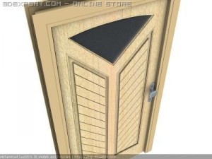 woody door 3D Модель