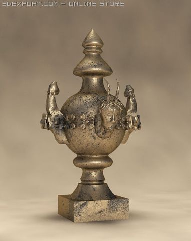 antique cup with human face on Modelo 3D .c4d .max .obj .3ds .fbx .stl .blend 