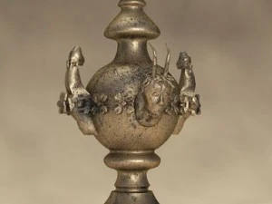 antique cup with human face on 3D Model