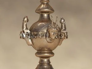 antique cup with human face on 3D Model