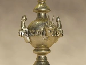antique cup with human face on 3D Model