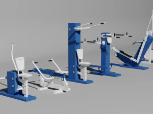 raccolta di attrezzature per esercizi stradali Modello 3D