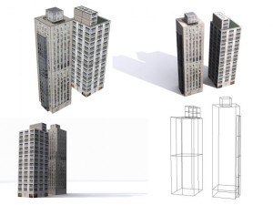 city low poly Modelo 3D