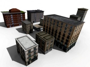 city low poly Modelo 3D