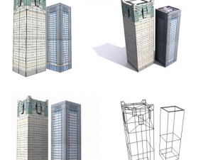 city low poly Modelo 3D