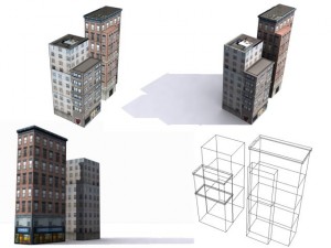 city low poly Modelo 3D