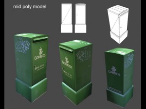 street props low poly Modèle 3D