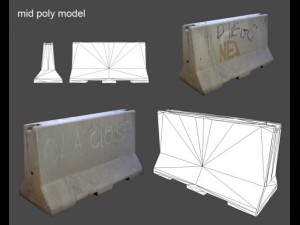street props low poly Modèle 3D