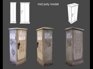 street props low poly Modèle 3D