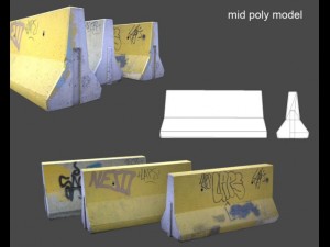 street props low poly Modèle 3D