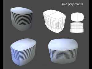 street props low poly Modèle 3D
