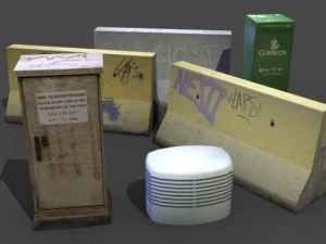 street props low poly 3D Model