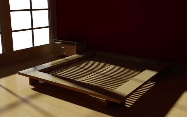 french bed modern style 3D 模型 .c4d .max .obj .3ds .fbx .stl .blend 