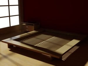 french bed modern style 3D Model