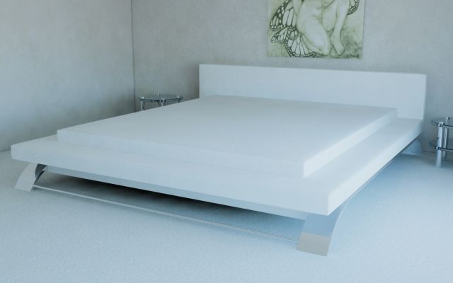 french bed modern style 2 3D Model .c4d .max .obj .3ds .fbx .stl .blend 