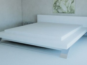 french bed modern style 2 3D Model