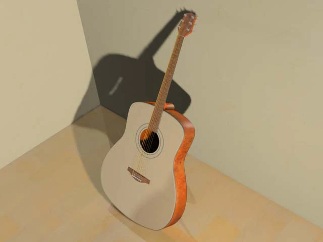 guitar 3D Model .c4d .max .obj .3ds .fbx .stl .blend