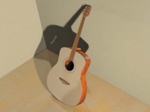 guitar 3D मॉडल
