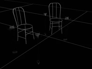 black glass table 3D Model