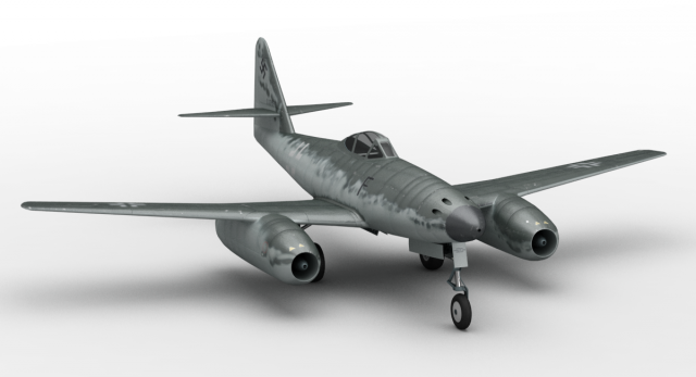jet plane me262 3Dモデル .c4d .max .obj .3ds .fbx .stl .blend 