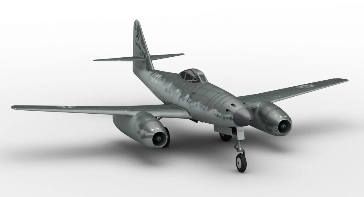 odrzutowiec me262 Model 3D .c4d .max .obj .3ds .fbx .stl .blend 