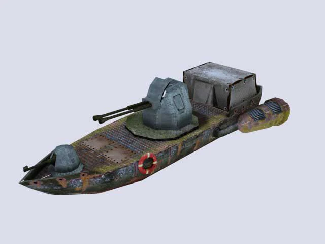 motorboat 3D Model .c4d .max .obj .3ds .fbx .stl .blend