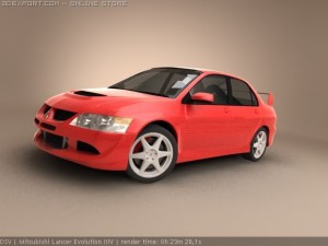 mitsubishi lancer evo 8 3D Модель