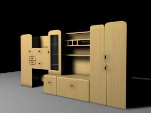 living room shelf 3D Model
