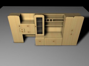 living room shelf Modèle 3D