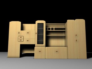 living room shelf Modèle 3D