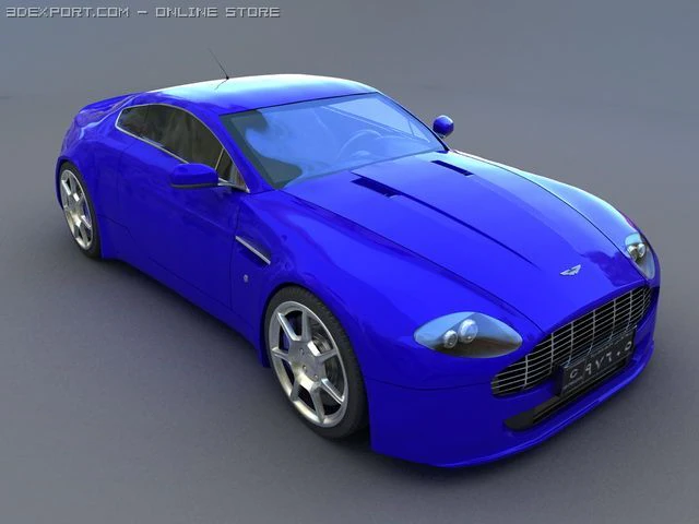aston martin v8 vantage 3D Model .c4d .max .obj .3ds .fbx .stl .blend