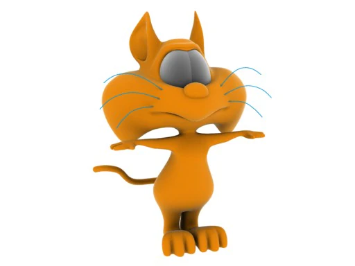 cat toon 3D Model .c4d .max .obj .3ds .fbx .stl .blend 