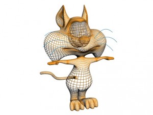 cat toon 3D Модель
