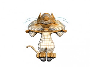 cat toon 3D Модель