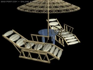 पूल कुर्सियाँ 3D मॉडल