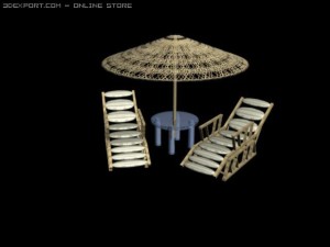pool chairs Modèle 3D