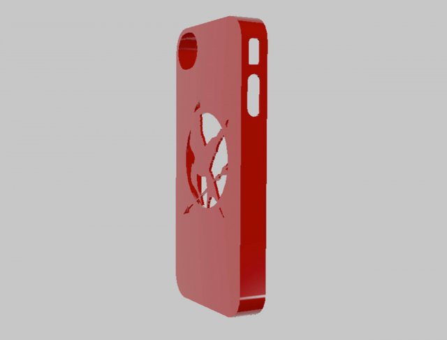 iphone 4 mocking jay case 3D प्रिंट मॉडल .c4d .max .obj .3ds .fbx .stl .blend