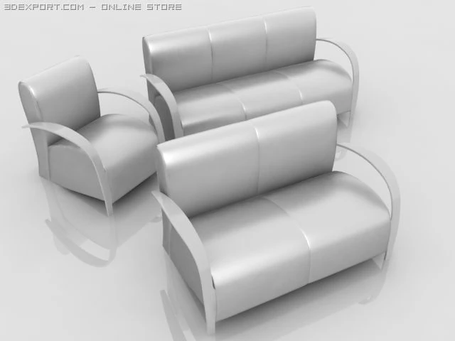 set of furniture for interior 3D Model .c4d .max .obj .3ds .fbx .stl .blend 