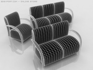 set of furniture for interior 3D मॉडल