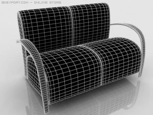 sofa from two sections paladin 3D Model