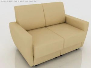 the sofa from two sections v1 3D Model