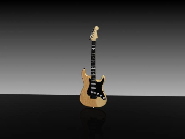 electric guitar 3D Model .c4d .max .obj .3ds .fbx .stl .blend 
