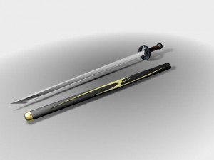 japan sword Model 3D