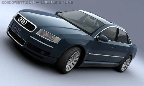audi a8 2003 3D Model .c4d .max .obj .3ds .fbx .stl .blend 