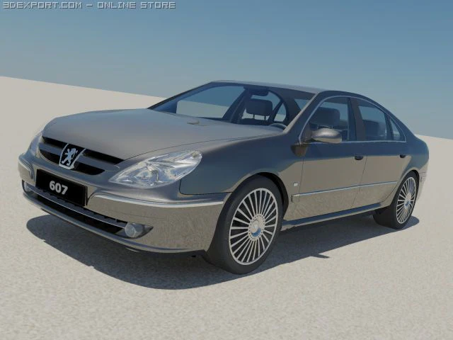 peugeot 607 3D Model .c4d .max .obj .3ds .fbx .stl .blend 