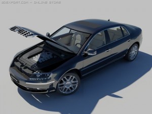 vw phaeton 2011 3D Model