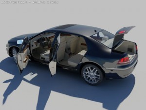 vw phaeton 2011 3D Model