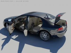 vw phaeton 2011 3D Model
