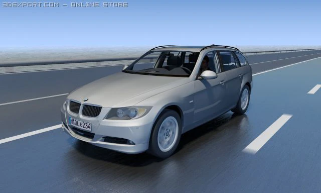 bmw 3 series touring 3D Model .c4d .max .obj .3ds .fbx .stl .blend 