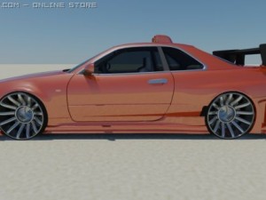nissan skyline tunes 3D Model
